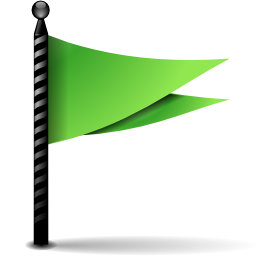 Free Flag Green Icon  png, ico and icns formats for Windows, Mac OS X