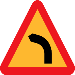 Free Pictograms Road Signs Dangerous Bend Bend To Left Icon - png, ico ...